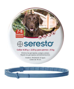 Collar Antipulgas y Garrapatas – Seresto Perro Más de 8 KG (8 meses de eficacia)