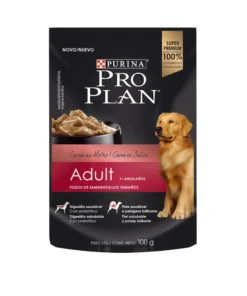 Pouch pro plan perro adulto carne 100 g
