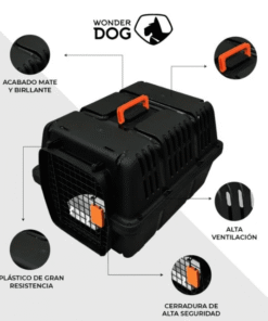 Transportadora Negra 60x45x41 Wonder Dog