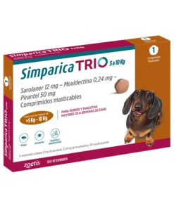 SIMPARICA TRIO 50 MG 5 A 10KG, 1 COMPRIMIDO